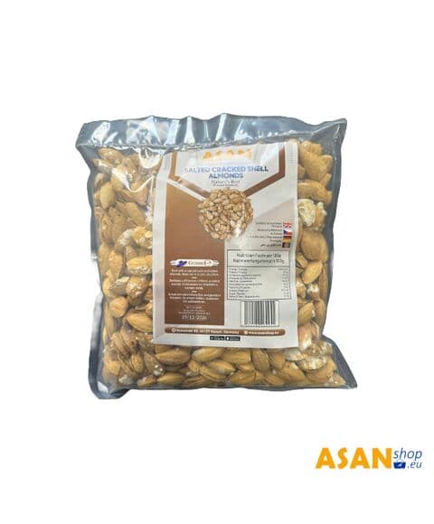 Cracked Shell Almonds Salted 400 gram